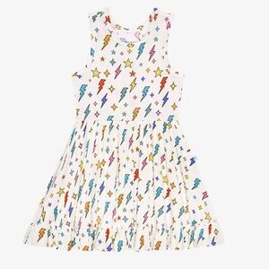 Posh Peanut Volt Racerback Ruffled Twirl Dress